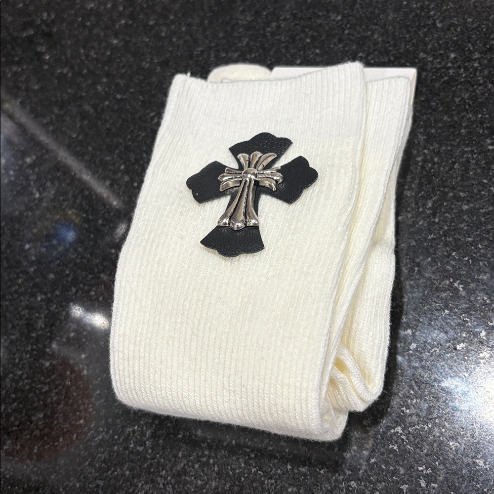 Socks with Cross appliqué